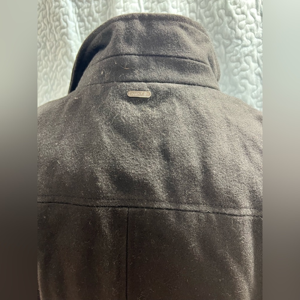 Calvin Klein Black double zipper Wool blend jacket - Picture 4 of 16